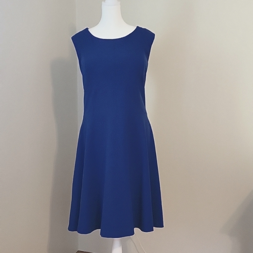 Lark & Ro Size 10 Navy Blue Sleeveless Dress; fully lined, A-line